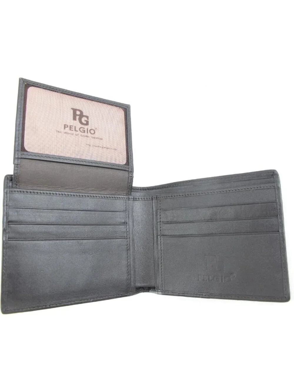 Genuine Crocodile Leather Bifold Wallet - 6 Card Slots, 2 ID Windows, Brown